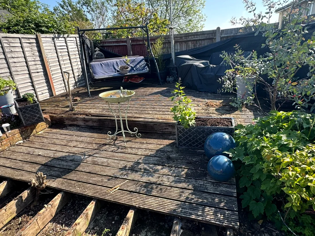 Decking before restoration
